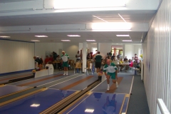 Kegelbahnanlage 2002 erstes Spiel
